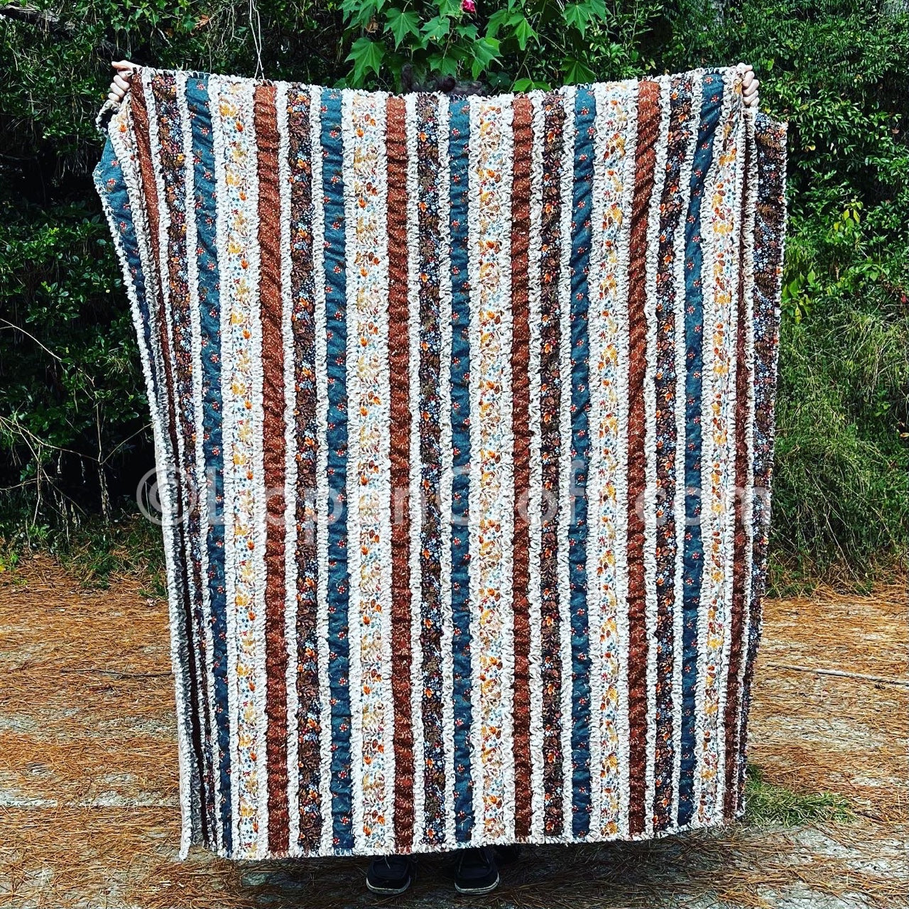 Fall Vibes Striped Rag Quilt