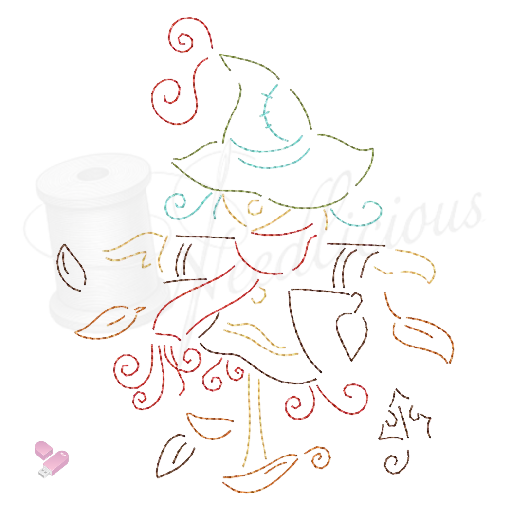 Scarecrow Line Art Machine Embroidery File
