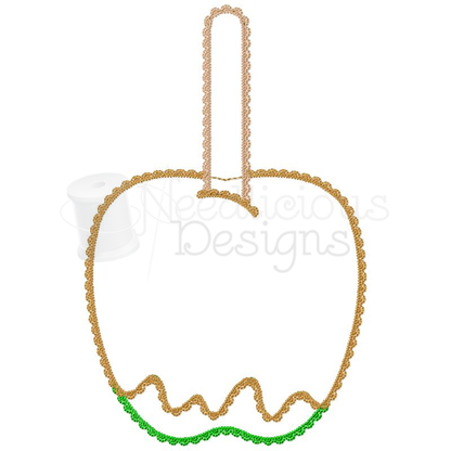 Candied-Caramel Apple Machine Applique Design