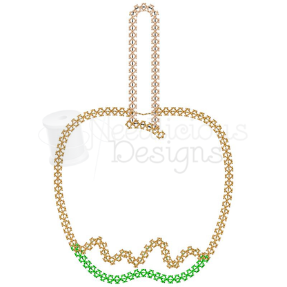 Candied-Caramel Apple Machine Applique Design