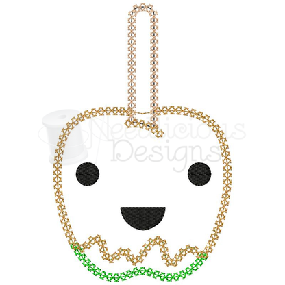 Candied-Caramel Apple Machine Applique Design