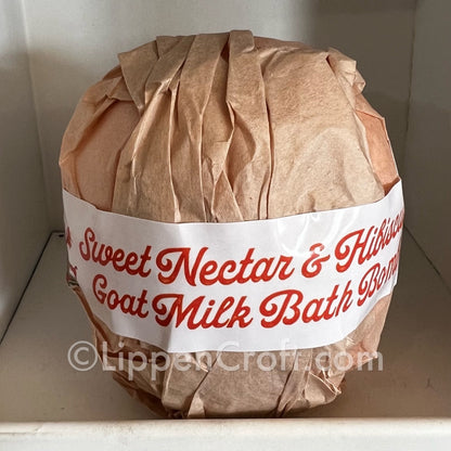 Sweet Nectar & Hibiscus Goat Milk Bath Bomb