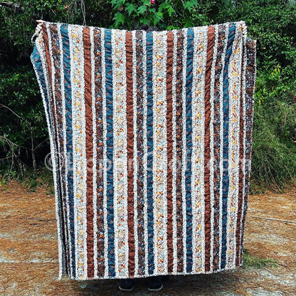 Fall Vibes Striped Rag Quilt