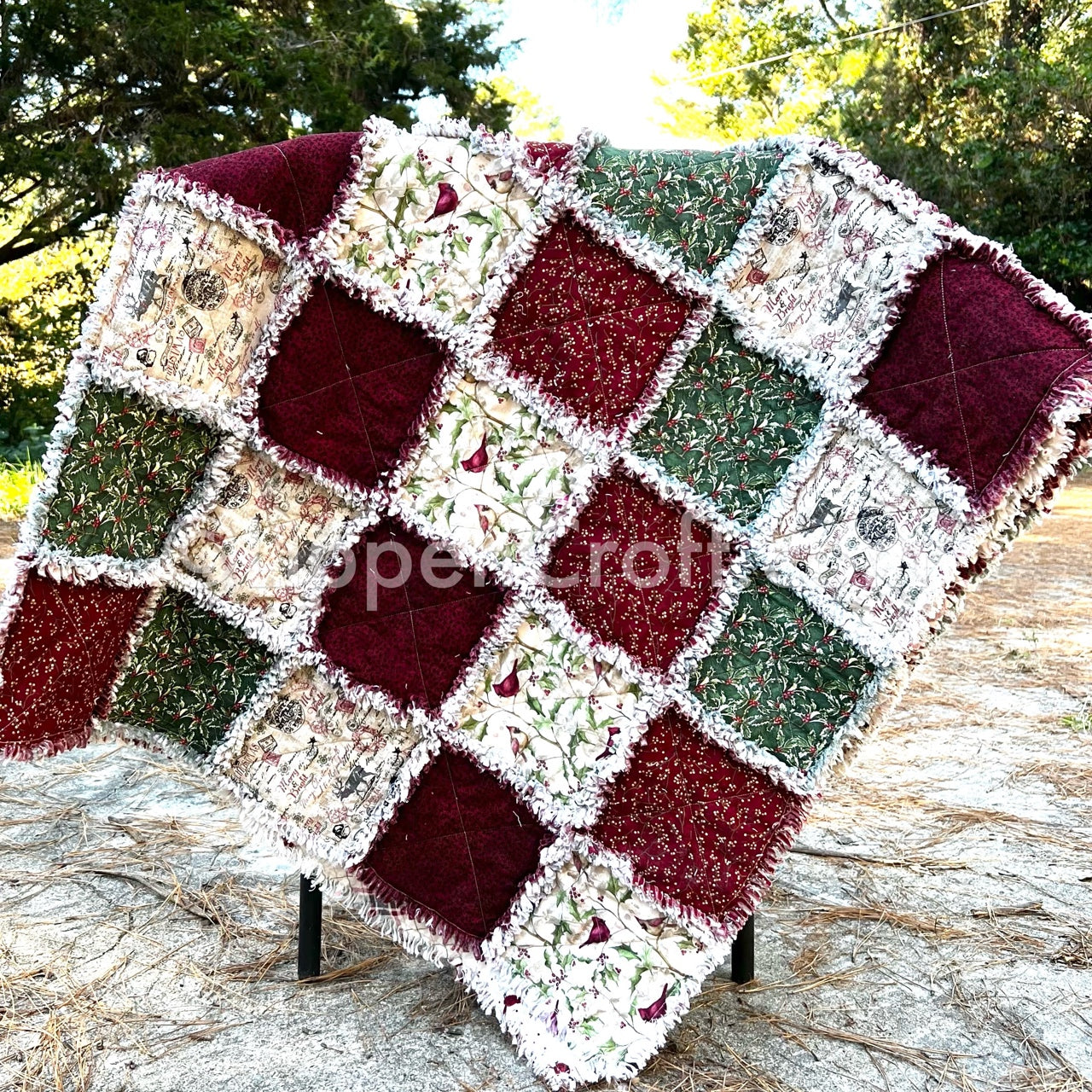 Merry Christmas Rag Quilt