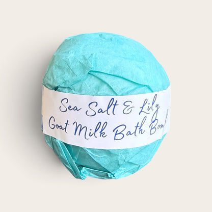 Sea Salt & Lily Goat Milk Bath Bomb
