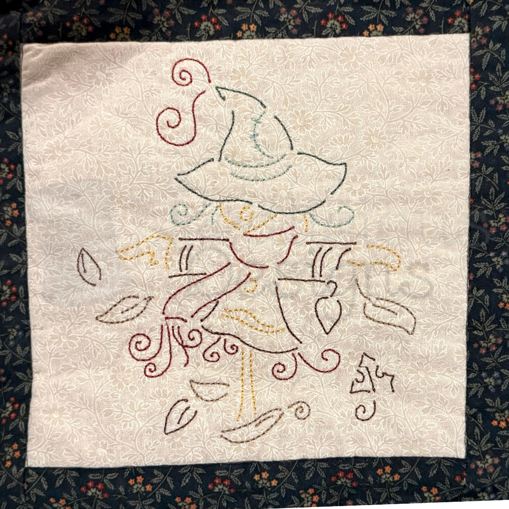 Scarecrow Line Art Machine Embroidery File